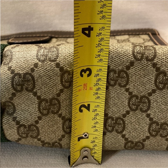 Authentic Vintage GUCCI GG Monogram Web Sherry Line Clutch Large - Picture 13 of 15